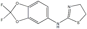 N-(2,2-difluoro-2H-1,3-benzodioxol-5-yl)-4,5-dihydro-1,3-thiazol-2-amine Struktur