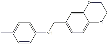 N-(2,3-dihydro-1,4-benzodioxin-6-ylmethyl)-4-methylaniline Struktur