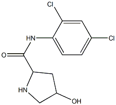 N-(2,4-dichlorophenyl)-4-hydroxypyrrolidine-2-carboxamide Struktur