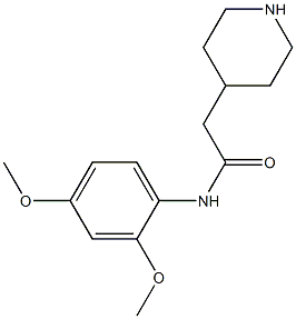 N-(2,4-dimethoxyphenyl)-2-piperidin-4-ylacetamide Struktur