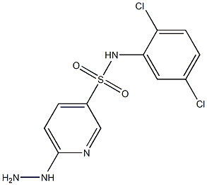 N-(2,5-dichlorophenyl)-6-hydrazinylpyridine-3-sulfonamide Struktur