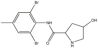 N-(2,6-dibromo-4-methylphenyl)-4-hydroxypyrrolidine-2-carboxamide Struktur