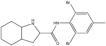 N-(2,6-dibromo-4-methylphenyl)-octahydro-1H-indole-2-carboxamide Struktur