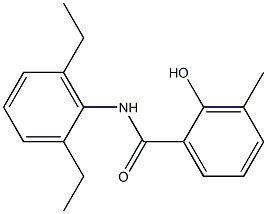 N-(2,6-diethylphenyl)-2-hydroxy-3-methylbenzamide Struktur