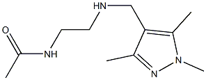 N-(2-{[(1,3,5-trimethyl-1H-pyrazol-4-yl)methyl]amino}ethyl)acetamide Struktur