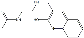 N-(2-{[(2-hydroxyquinolin-3-yl)methyl]amino}ethyl)acetamide Struktur