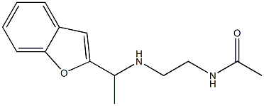 N-(2-{[1-(1-benzofuran-2-yl)ethyl]amino}ethyl)acetamide Struktur