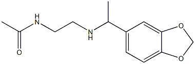 N-(2-{[1-(2H-1,3-benzodioxol-5-yl)ethyl]amino}ethyl)acetamide Struktur