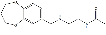 N-(2-{[1-(3,4-dihydro-2H-1,5-benzodioxepin-7-yl)ethyl]amino}ethyl)acetamide Struktur