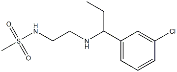 N-(2-{[1-(3-chlorophenyl)propyl]amino}ethyl)methanesulfonamide Struktur