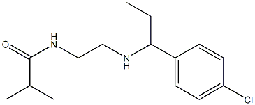 N-(2-{[1-(4-chlorophenyl)propyl]amino}ethyl)-2-methylpropanamide Struktur