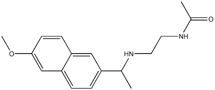 N-(2-{[1-(6-methoxynaphthalen-2-yl)ethyl]amino}ethyl)acetamide Struktur