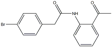 N-(2-acetylphenyl)-2-(4-bromophenyl)acetamide Struktur