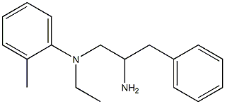 N-(2-amino-3-phenylpropyl)-N-ethyl-2-methylaniline Struktur