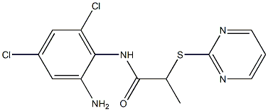 N-(2-amino-4,6-dichlorophenyl)-2-(pyrimidin-2-ylsulfanyl)propanamide Struktur