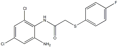 N-(2-amino-4,6-dichlorophenyl)-2-[(4-fluorophenyl)sulfanyl]acetamide Struktur