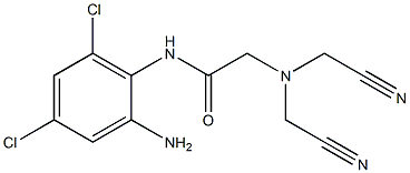 N-(2-amino-4,6-dichlorophenyl)-2-[bis(cyanomethyl)amino]acetamide Struktur