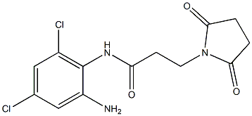 N-(2-amino-4,6-dichlorophenyl)-3-(2,5-dioxopyrrolidin-1-yl)propanamide Struktur