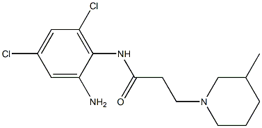 N-(2-amino-4,6-dichlorophenyl)-3-(3-methylpiperidin-1-yl)propanamide Struktur