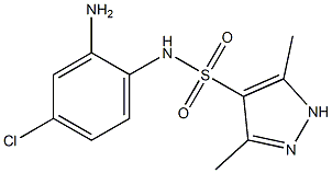 N-(2-amino-4-chlorophenyl)-3,5-dimethyl-1H-pyrazole-4-sulfonamide Struktur