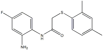 N-(2-amino-4-fluorophenyl)-2-[(2,4-dimethylphenyl)sulfanyl]acetamide Struktur