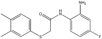 N-(2-amino-4-fluorophenyl)-2-[(3,4-dimethylphenyl)sulfanyl]acetamide Struktur