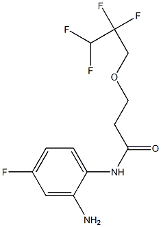 N-(2-amino-4-fluorophenyl)-3-(2,2,3,3-tetrafluoropropoxy)propanamide Struktur