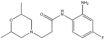 N-(2-amino-4-fluorophenyl)-3-(2,6-dimethylmorpholin-4-yl)propanamide Struktur