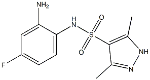 N-(2-amino-4-fluorophenyl)-3,5-dimethyl-1H-pyrazole-4-sulfonamide Struktur