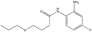 N-(2-amino-4-fluorophenyl)-4-(propylsulfanyl)butanamide Struktur