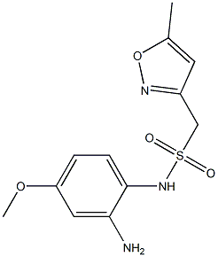 N-(2-amino-4-methoxyphenyl)-1-(5-methyl-1,2-oxazol-3-yl)methanesulfonamide Struktur