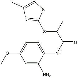 N-(2-amino-4-methoxyphenyl)-2-[(4-methyl-1,3-thiazol-2-yl)sulfanyl]propanamide Struktur