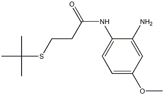 N-(2-amino-4-methoxyphenyl)-3-(tert-butylsulfanyl)propanamide Struktur