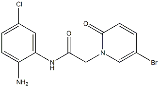 N-(2-amino-5-chlorophenyl)-2-(5-bromo-2-oxo-1,2-dihydropyridin-1-yl)acetamide Struktur