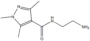 N-(2-aminoethyl)-1,3,5-trimethyl-1H-pyrazole-4-carboxamide Struktur