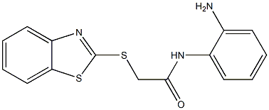 N-(2-aminophenyl)-2-(1,3-benzothiazol-2-ylsulfanyl)acetamide Struktur