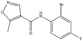 N-(2-bromo-4-fluorophenyl)-5-methyl-1,2-oxazole-4-carboxamide Struktur