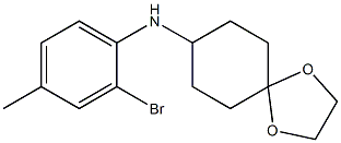 N-(2-bromo-4-methylphenyl)-1,4-dioxaspiro[4.5]decan-8-amine Struktur