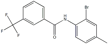 N-(2-bromo-4-methylphenyl)-3-(trifluoromethyl)benzamide Struktur