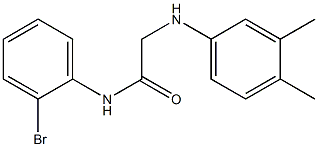 N-(2-bromophenyl)-2-[(3,4-dimethylphenyl)amino]acetamide Struktur