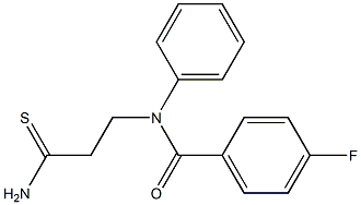 N-(2-carbamothioylethyl)-4-fluoro-N-phenylbenzamide Struktur