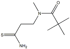 N-(2-carbamothioylethyl)-N,2,2-trimethylpropanamide Struktur