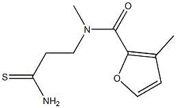 N-(2-carbamothioylethyl)-N,3-dimethylfuran-2-carboxamide Struktur