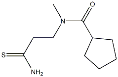 N-(2-carbamothioylethyl)-N-methylcyclopentanecarboxamide Struktur