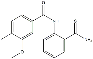 N-(2-carbamothioylphenyl)-3-methoxy-4-methylbenzamide Struktur