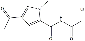 N-(2-chloroacetyl)-4-acetyl-1-methyl-1H-pyrrole-2-carboxamide Struktur