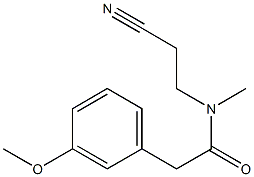 N-(2-cyanoethyl)-2-(3-methoxyphenyl)-N-methylacetamide Struktur