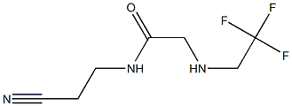 N-(2-cyanoethyl)-2-[(2,2,2-trifluoroethyl)amino]acetamide Struktur