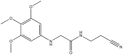 N-(2-cyanoethyl)-2-[(3,4,5-trimethoxyphenyl)amino]acetamide Struktur