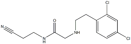 N-(2-cyanoethyl)-2-{[2-(2,4-dichlorophenyl)ethyl]amino}acetamide Struktur